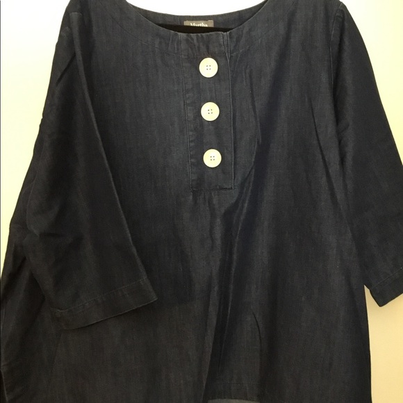 Martha Stuart denim top - Picture 2 of 3